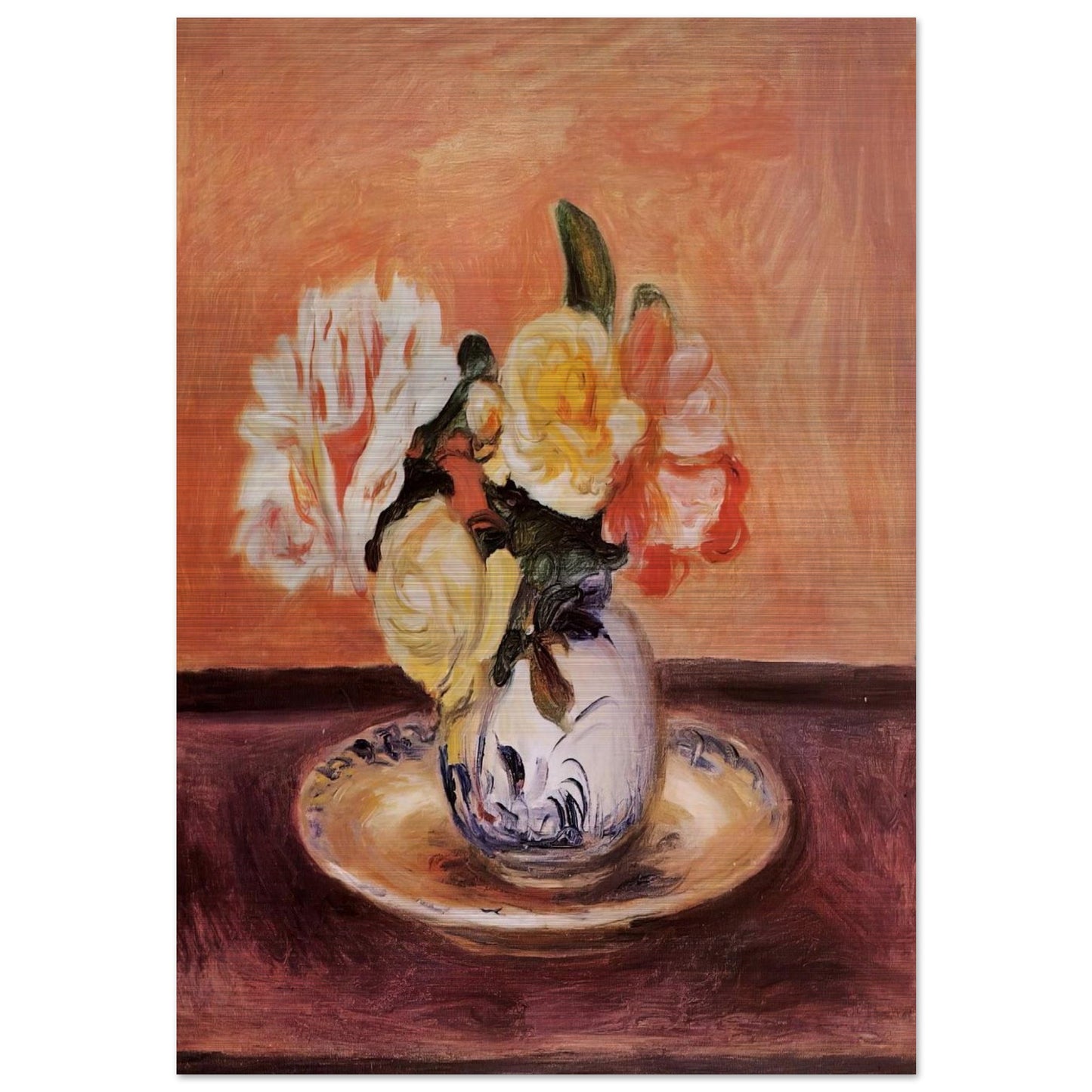Vase of Flowers - Pierre-Auguste Renoir Brushed Aluminum Print - 70x100 cm / 28x40 inches | Pierre-Auguste Renoir Aluminum Print | Pierre-Auguste Renoir Prints