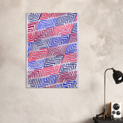 COMPOSITION 30 - Sonia Delaunay Brushed Aluminum Print - 70x100 cm / 28x40 inches | Sonia Delaunay Aluminum Print | Sonia Delaunay Prints