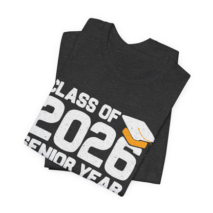 Camiseta de último año de la clase de 2026, camiseta de graduación, regalo de graduación unisex, ropa para estudiantes de último año de secundaria, camiseta con destino a la universidad