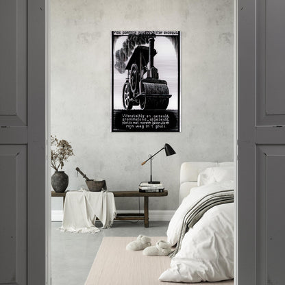 EMBLEMATA STEAMROLLER - MC Escher Brushed Aluminum Print - 70x100 cm / 28x40 inches | MC Escher Aluminum Print | MC Escher Prints