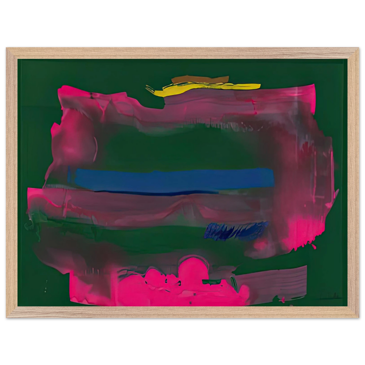 Helen Frankenthaler - Reef, 1991- Wall Art - 30x40 cm / 12x16 inches - Premium Wooden Framed Poster With Fine Art Paper-canvas - Wood frame