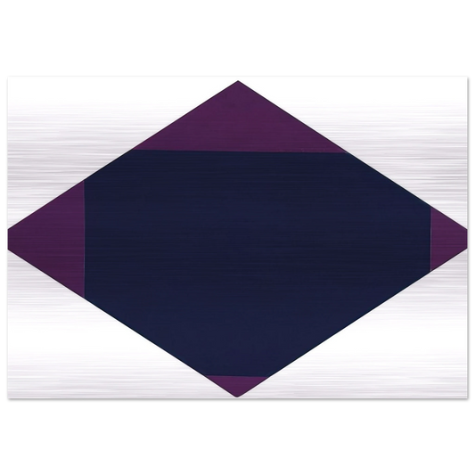Blau-violettes horizontal-vertikal-quadrat - 1968 - Max Bill Brushed Aluminum Print - 70x100 cm / 28x40 inches | Max Bill Aluminum Print | Max Bill Prints