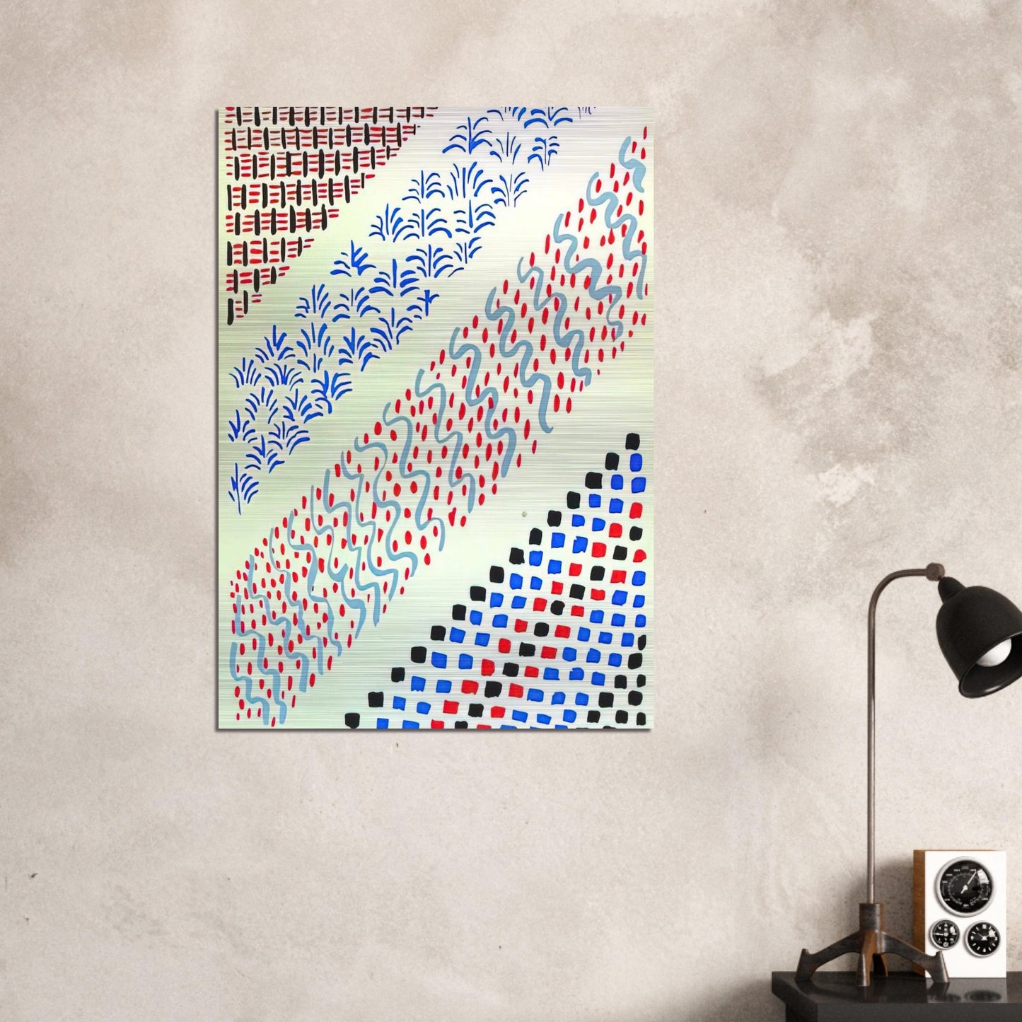 COMPOSITION 27 - Sonia Delaunay Brushed Aluminum Print - 70x100 cm / 28x40 inches | Sonia Delaunay Aluminum Print | Sonia Delaunay Prints