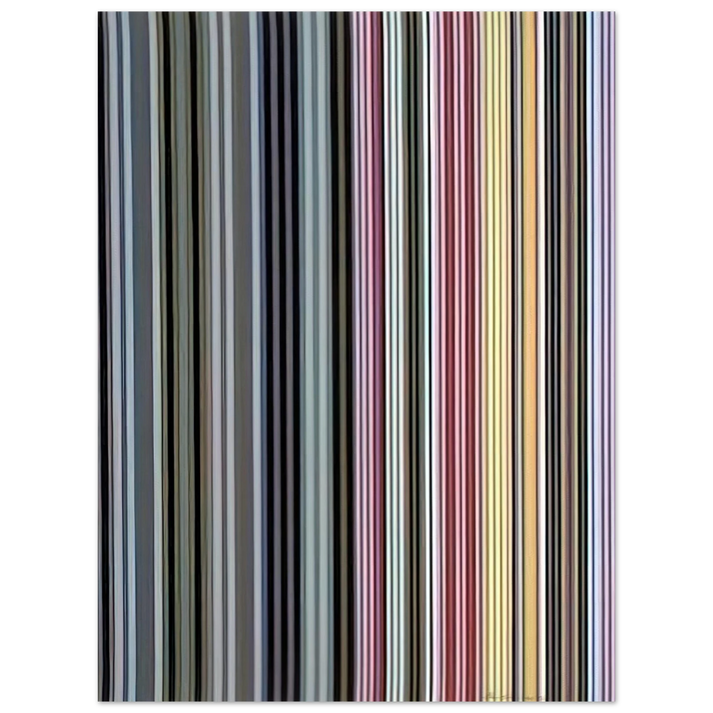 Gene Davis - Alice Tully Hall Sampler - 1961  75x100 cm / 30x40inches Fine Art Poster