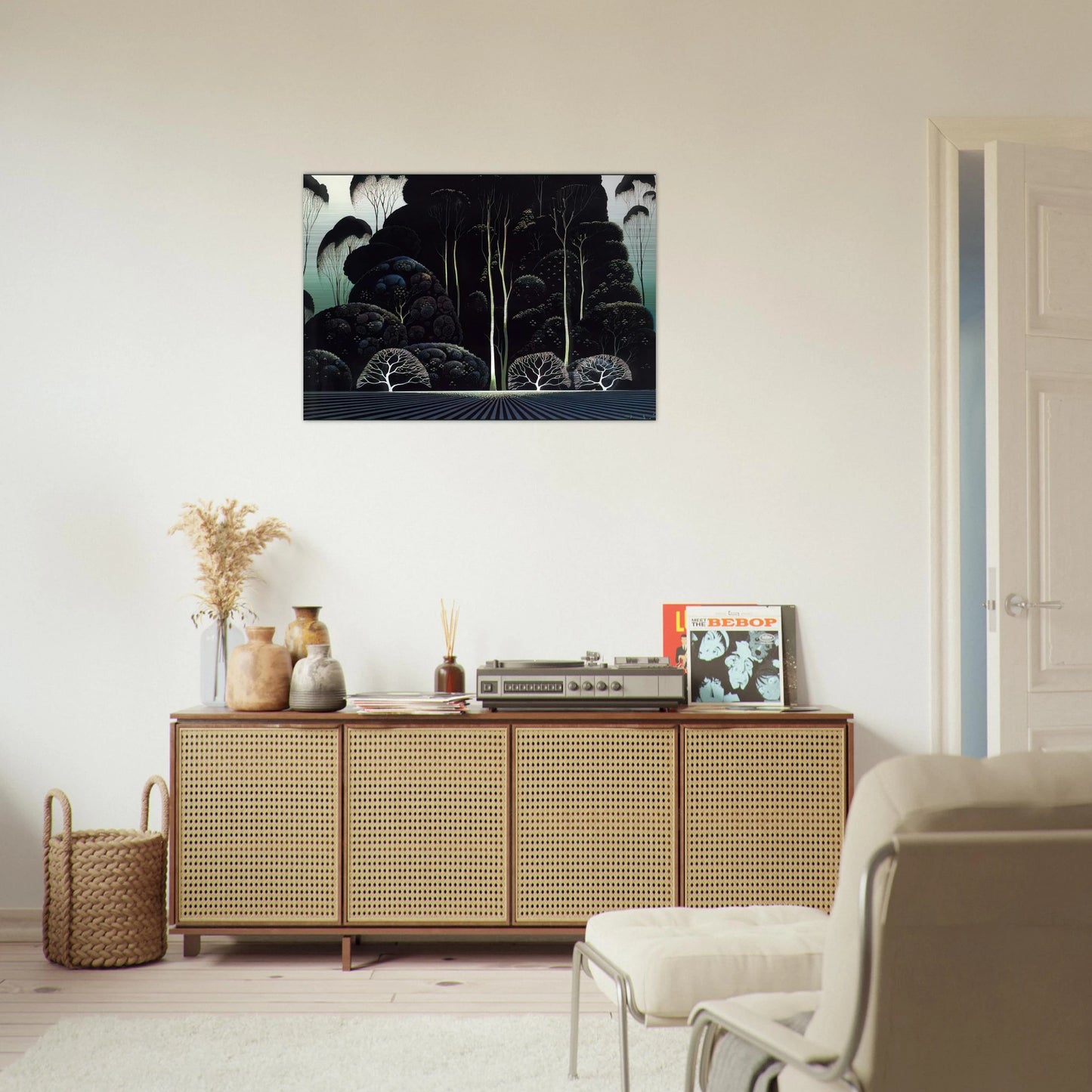 Eucalyptus - Eyvind Earle Brushed Aluminum Print - 70x100 cm / 28x40 inches | Eyvind Earle Aluminum Print | Eyvind Earle Prints