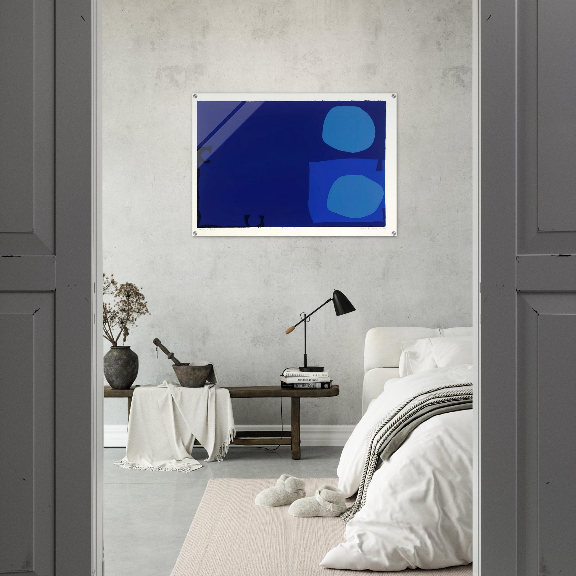 Four Blues Two Discs - 1970 - Patrick Heron Acrylic Print - 70x100 cm / 28x40″ inches