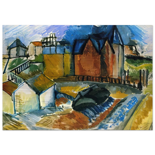 THE BEACH AT HAVRE 1910 - Raoul Dufy Brushed Aluminum Print - 70x100 cm / 28x40 inches | Raoul Dufy Aluminum Print | Raoul Dufy Prints