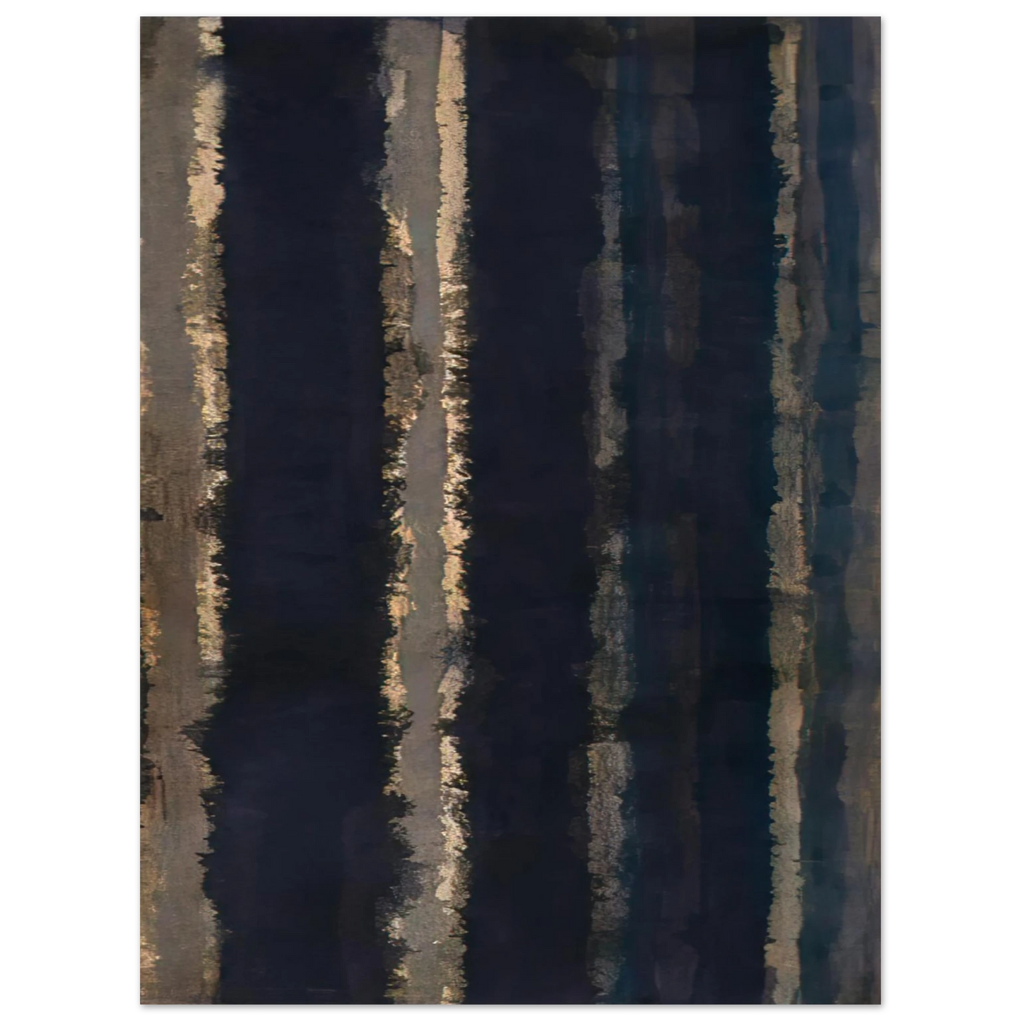 Yun Hyong-keun - Burnt Umber and Ultramarine - 1978  75x100 cm / 30x40inches Fine Art Poster