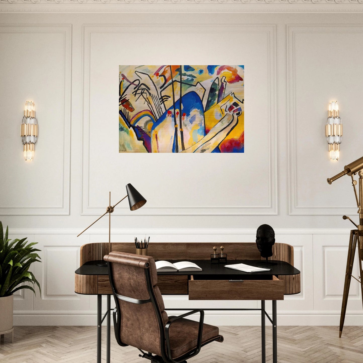 COMPOSITION IV 1911 - Wassily Kandinsky Brushed Aluminum Print - 70x100 cm / 28x40 inches | Wassily Kandinsky Aluminum Print | Wassily Kandinsky Prints