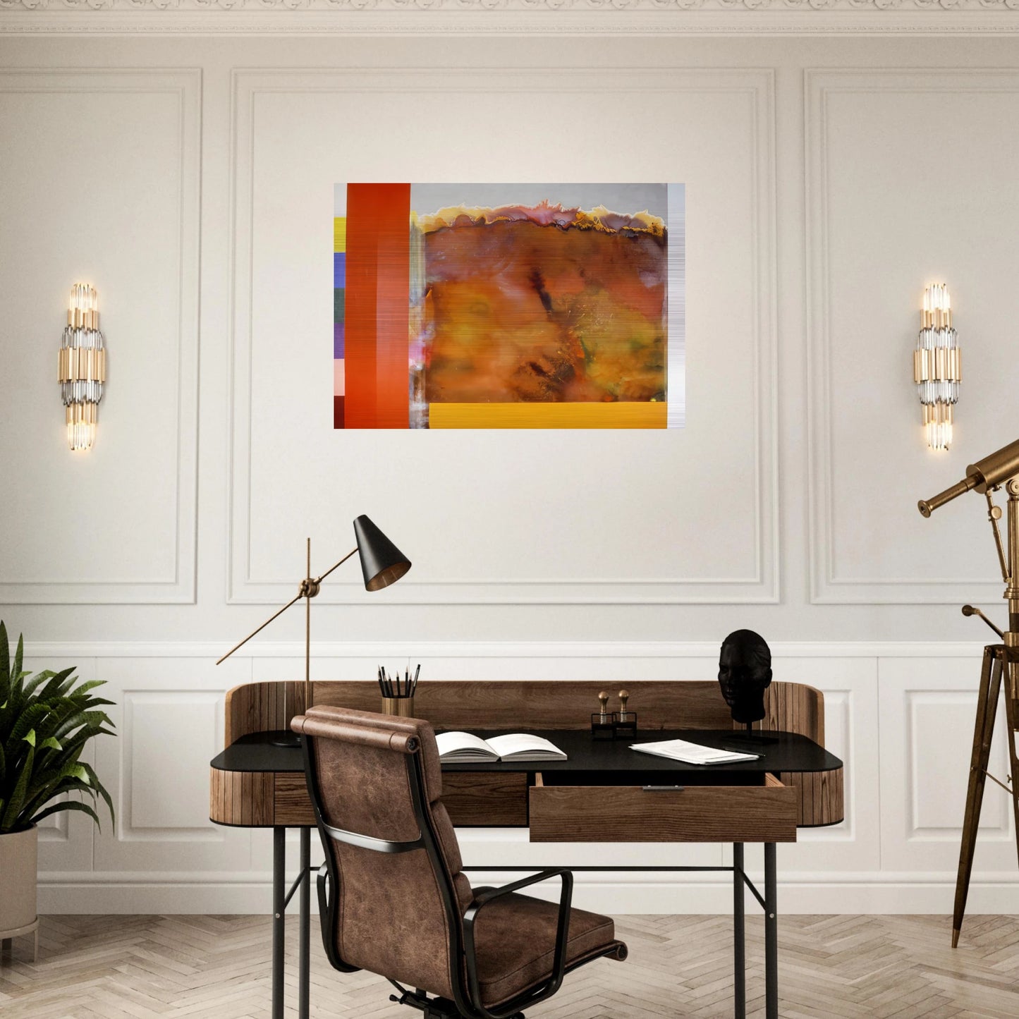 For The Ages - 1985 - Ronnie Landfield Brushed Aluminum Print - 70x100 cm / 28x40 inches | Ronnie Landfield Aluminum Print | Ronnie Landfield Prints