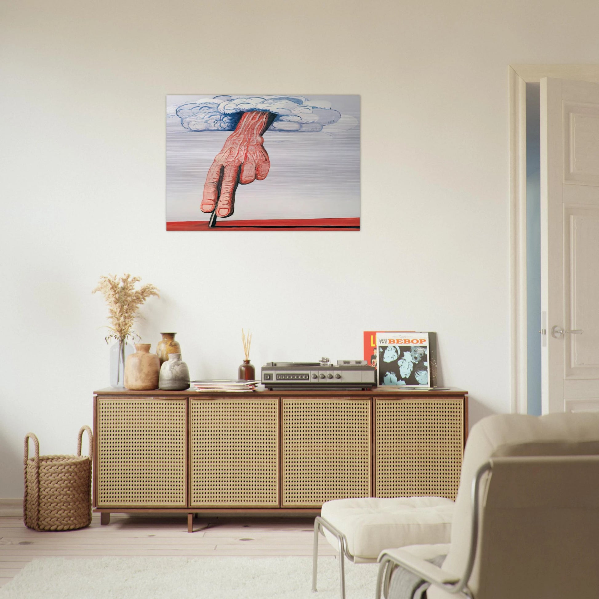 LINE - Philip Guston Brushed Aluminum Print - 70x100 cm / 28x40 inches | Philip Guston Aluminum Print | Philip Guston Prints