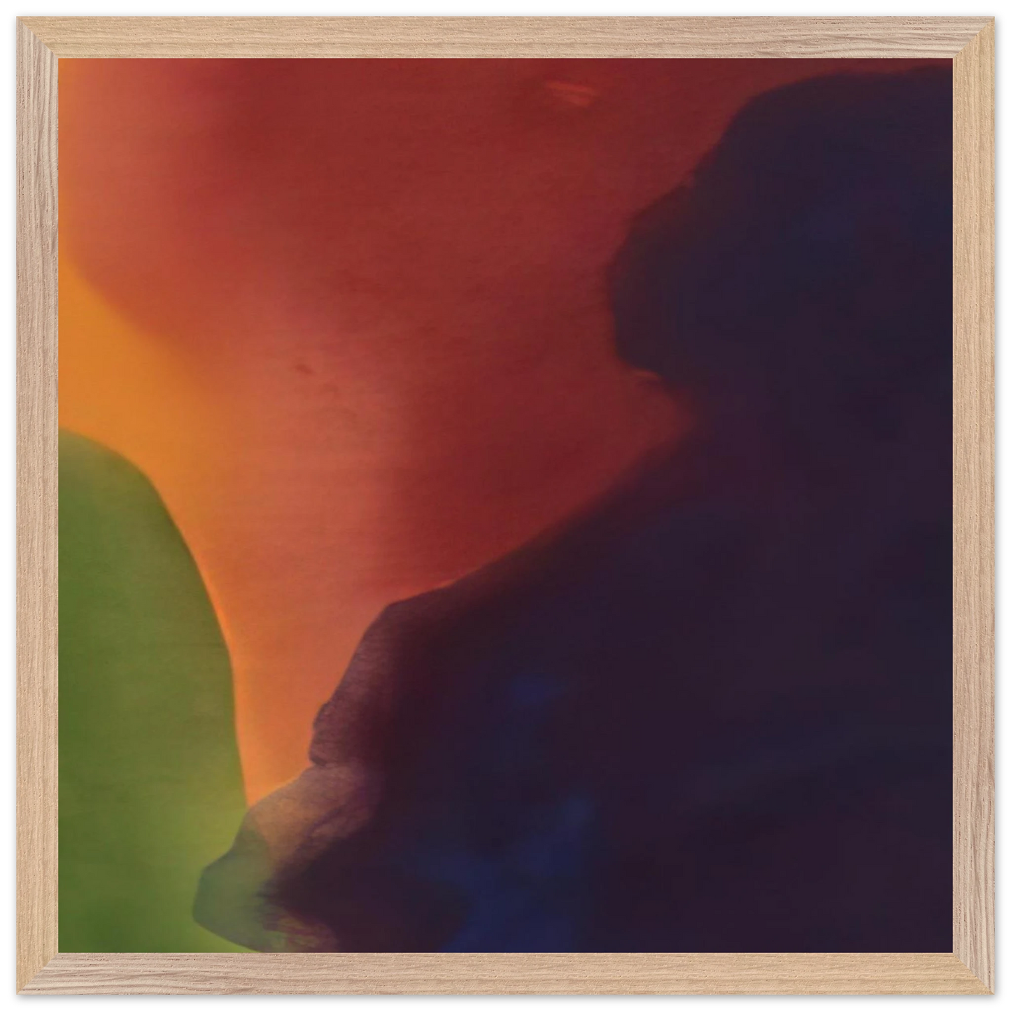 Helen Frankenthaler - Blue Atmosphere III - 1963 Wall art - 40x60 cm / 16x24 inches - Premium Wooden Framed Poster With Fine Art Paper-canvas - Wood frame