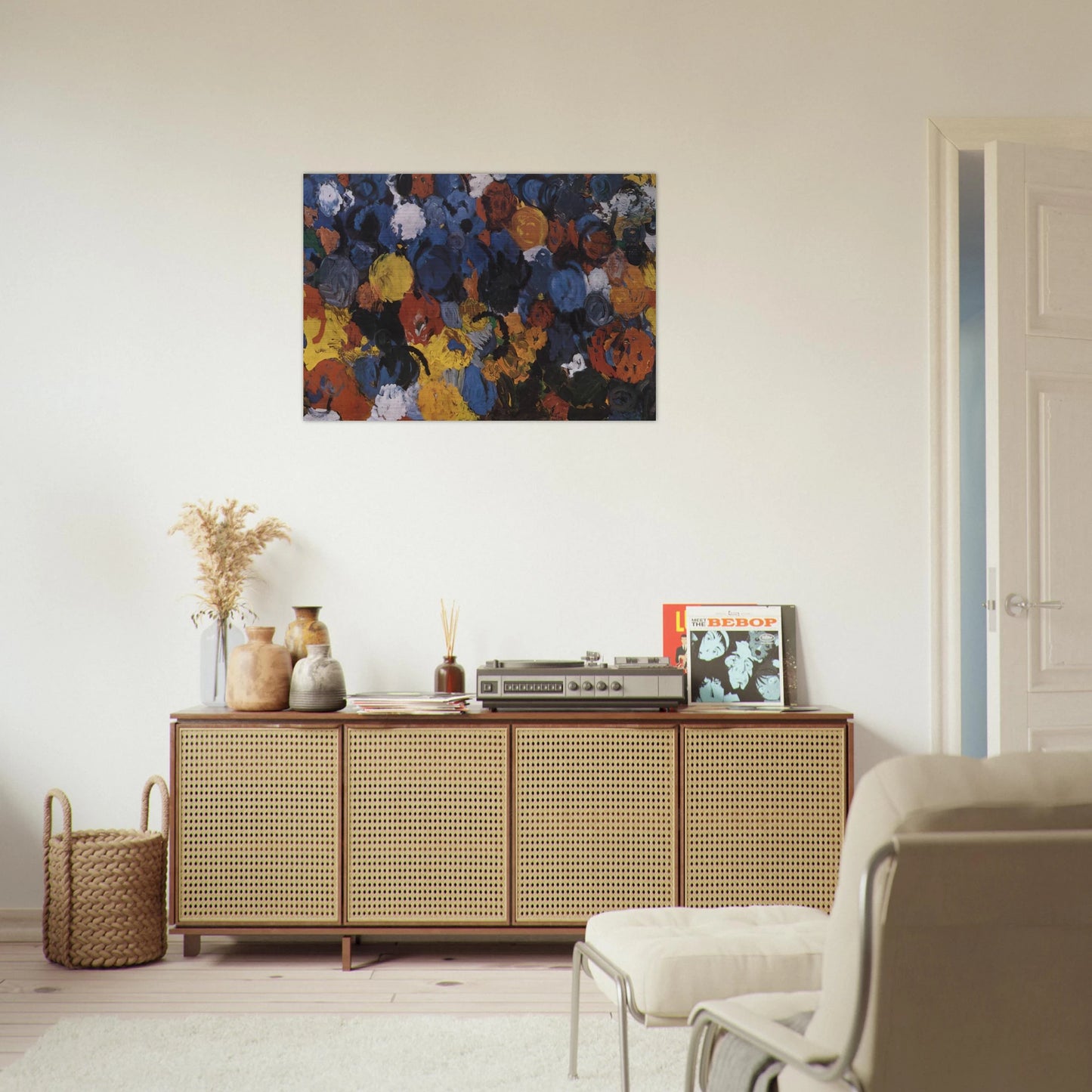 Blue Flood - 1960 - Ernst Wilhelm Nay Brushed Aluminum Print - 70x100 cm / 28x40 inches | Ernst Wilhelm Nay Aluminum Print | Ernst Wilhelm Nay Prints