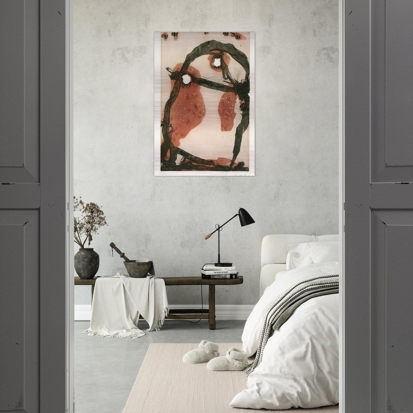 11975 - 1975 - Emil Schumacher Brushed Aluminum Print - 70x100 cm / 28x40 inches | Emil Schumacher Aluminum Print | Emil Schumacher Prints