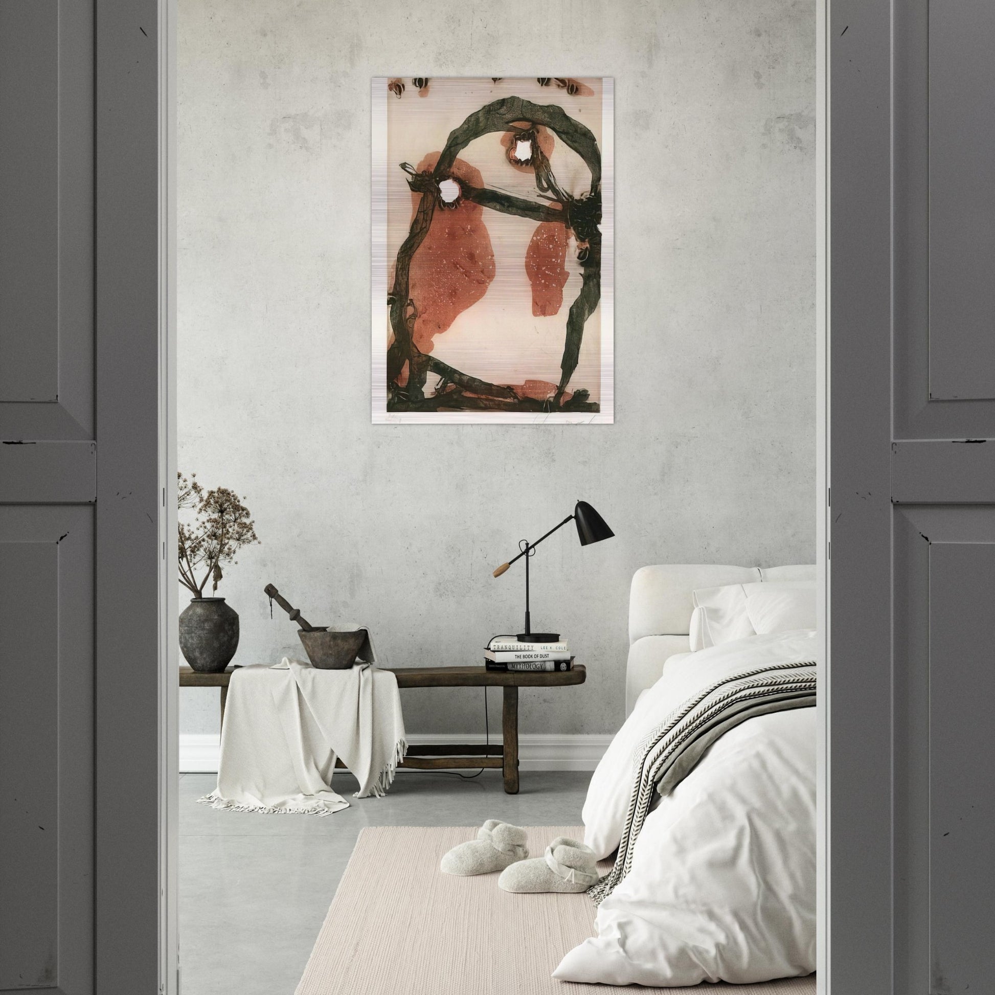 11975 - 1975 - Emil Schumacher Brushed Aluminum Print - 70x100 cm / 28x40 inches | Emil Schumacher Aluminum Print | Emil Schumacher Prints