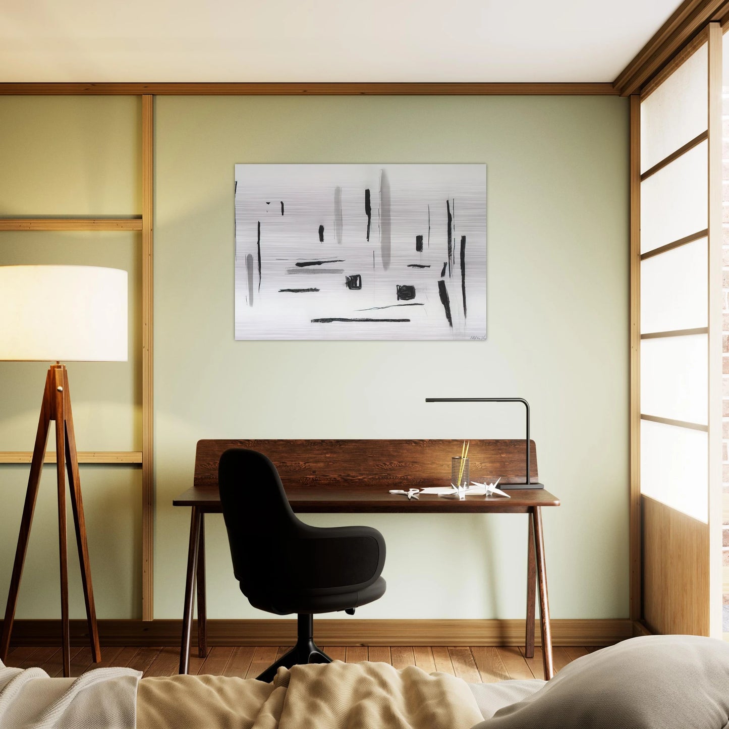 UNTITLED 1977 - Esteban Vicente Brushed Aluminum Print - 70x100 cm / 28x40 inches | Esteban Vicente Aluminum Print | Esteban Vicente Prints