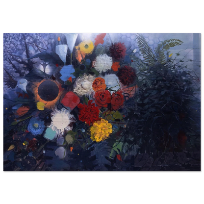 Flowers No. 1 - 1975 - Gebre Kristos Desta Brushed Aluminum Print - 70x100 cm / 28x40 inches | Gebre Kristos Desta Aluminum Print | Gebre Kristos Desta Prints