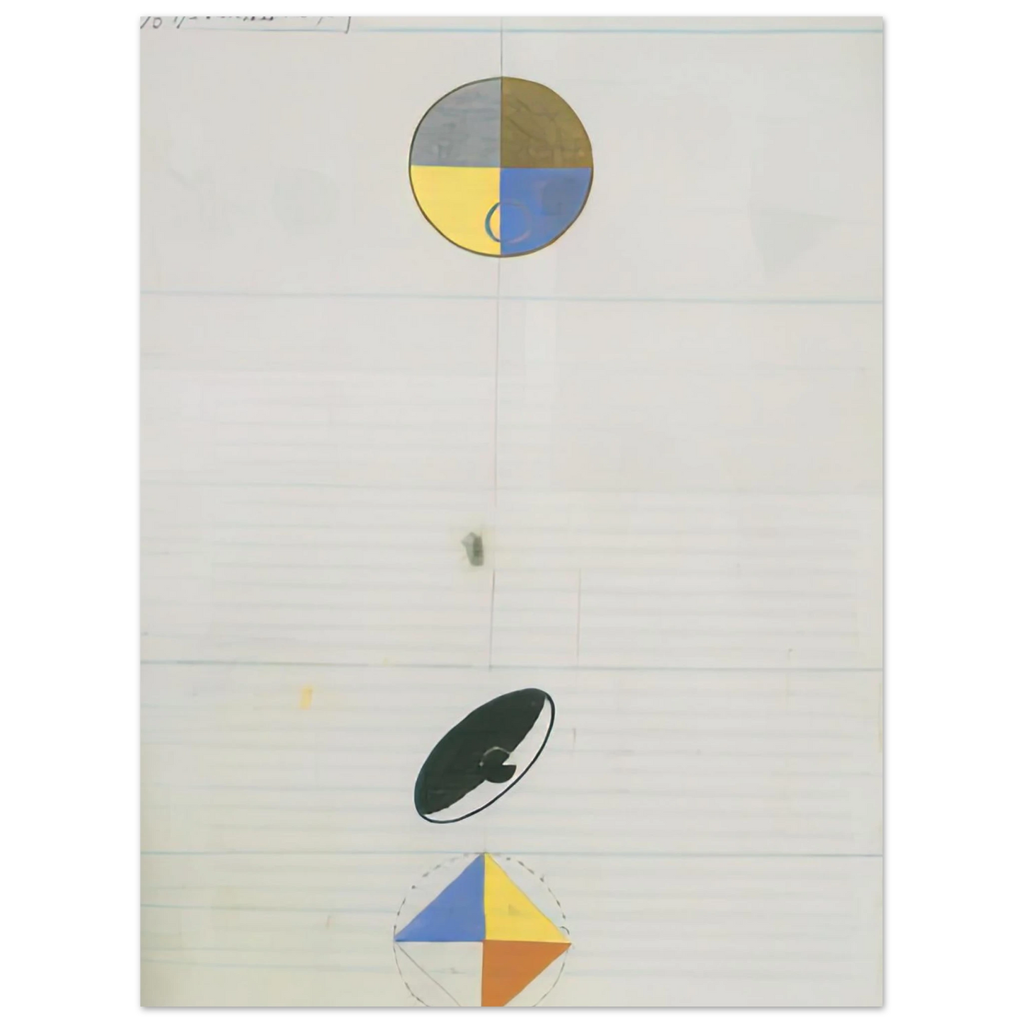 Hilma af Klint - SERIES NO VII NO 3F 1920 Wall art - 50x70 cm / 20x28 inches - Premium Wooden Framed Poster With Fine Art Paper - Wood frame