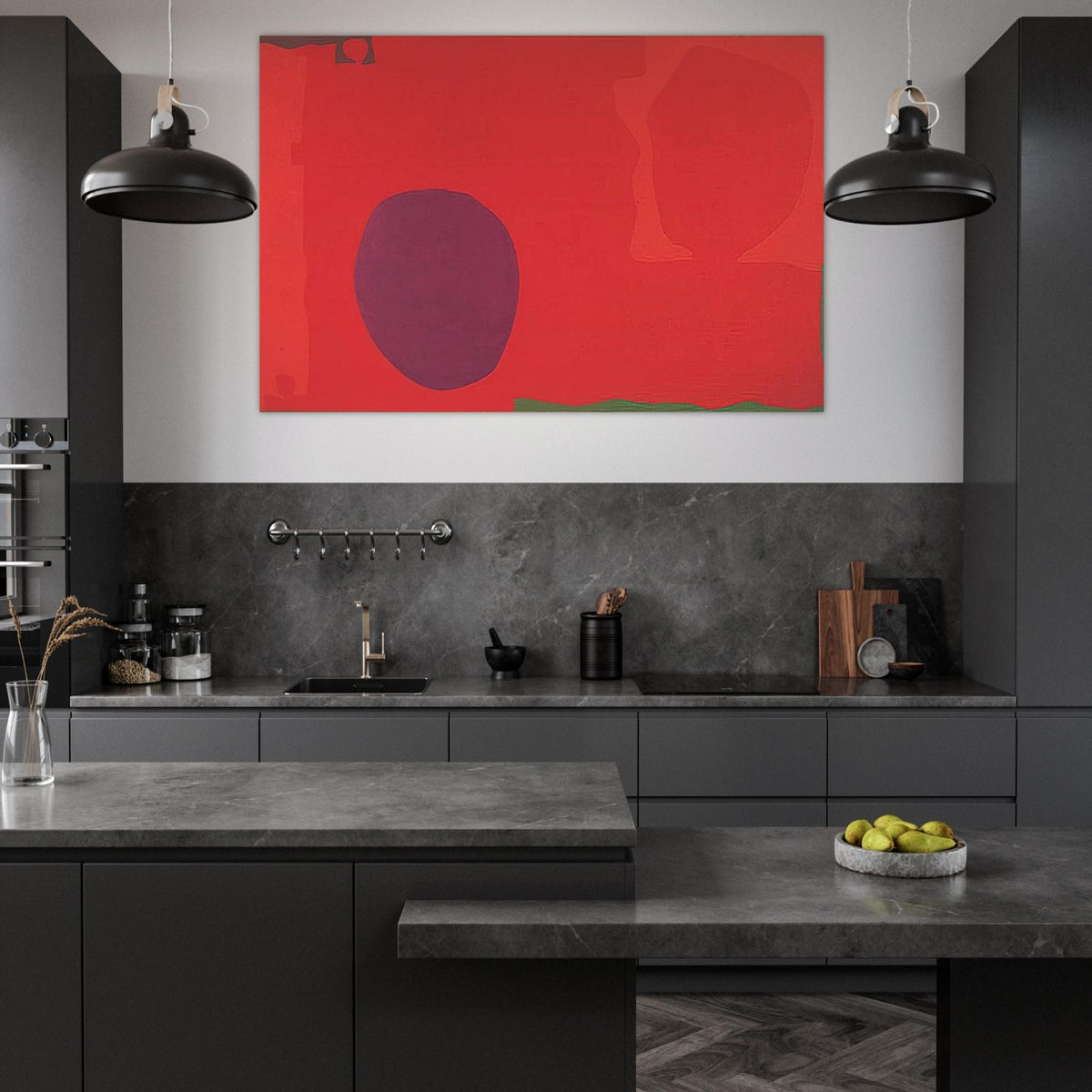 Cadmium with Violet, Scarlet, Emerald, Lemon and Venetian - 1969 - Patrick Heron Art Prints - 100x150 cm / 40x60″ inches | Patrick Heron Poster | Patrick Heron Prints