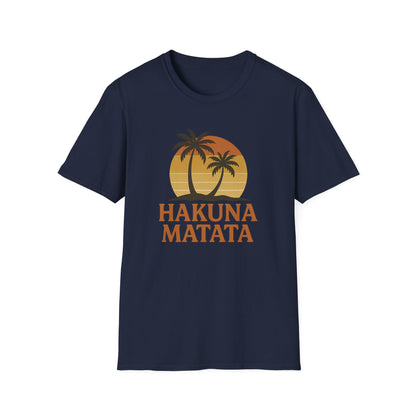 Camiseta con gráfico retro de Hakuna Matata, camiseta con vibra positiva "No Worries", camiseta vintage inspirada en los 90, camiseta con frase "Siéntete bien", regalo unisex