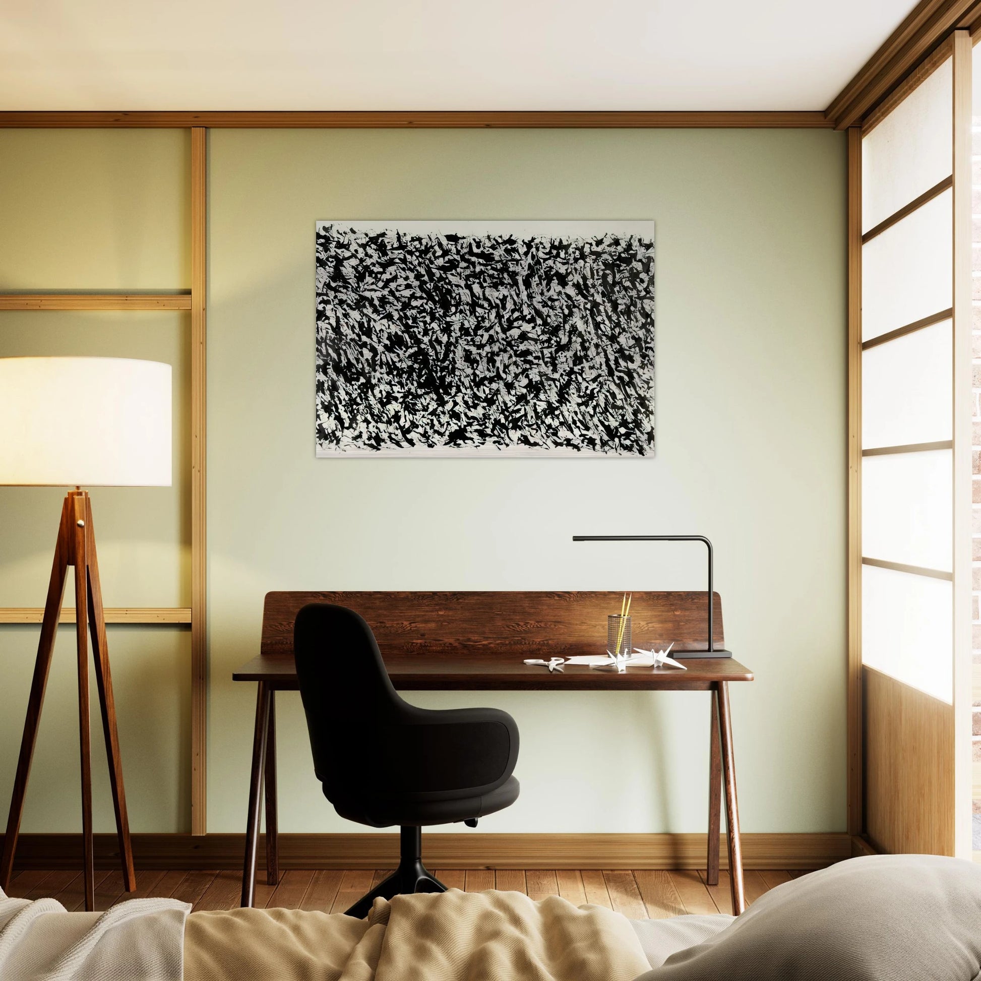 Composition - Tachisme - Henri Michaux Brushed Aluminum Print - 70x100 cm / 28x40 inches | Henri Michaux Aluminum Print | Henri Michaux Prints