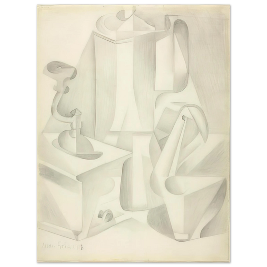 Juan Gris - STILL LIFE WITH COFFEE MILL 1916  75x100 cm / 30x40inches Fine Art Poster
