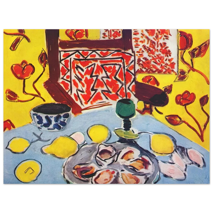 Henri Matisse - OYSTERS AND WOODEN ARMCHAIR 1943  75x100 cm / 30x40inches Fine Art Poster