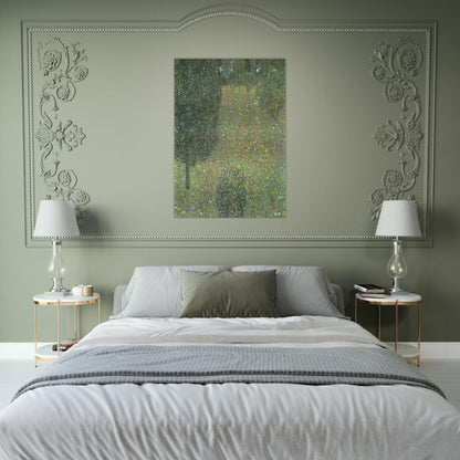 LANDSCAPE GARDEN MEADOW IN FLOWER - Gustav Klimt Brushed Aluminum Print - 70x100 cm / 28x40 inches | Gustav Klimt Aluminum Print | Gustav Klimt Prints