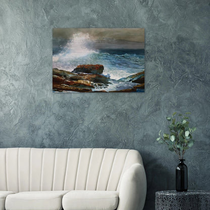 INCOMING TIDE SCARBORO MAINE - Winslow Homer Brushed Aluminum Print - 70x100 cm / 28x40 inches | Winslow Homer Aluminum Print | Winslow Homer Prints
