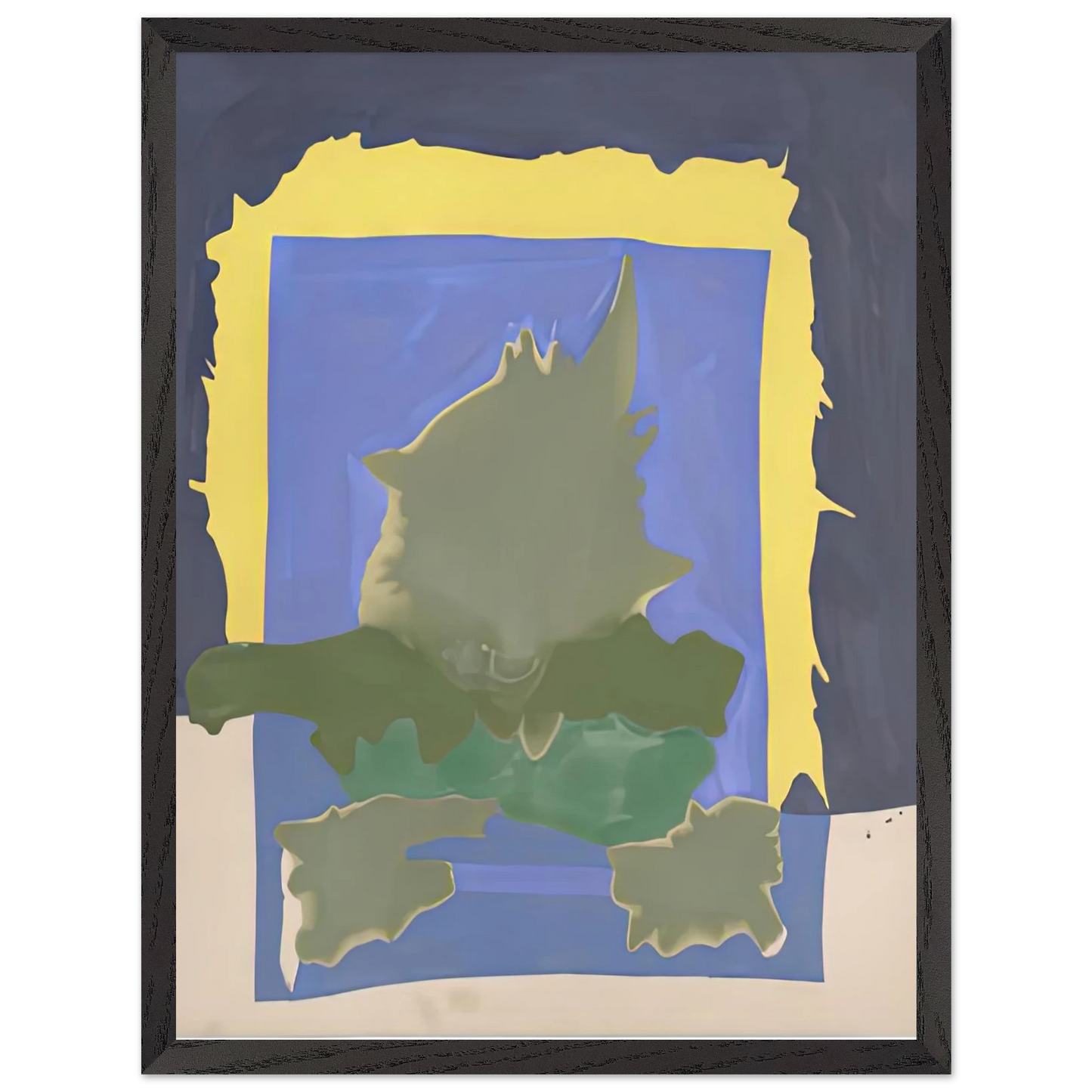 Helen Frankenthaler - Interior Landscape, 1964- Wall Art - 60x80 cm / 24x32 inches - Premium Wooden Framed Poster With Fine Art Paper-canvas - Wood frame