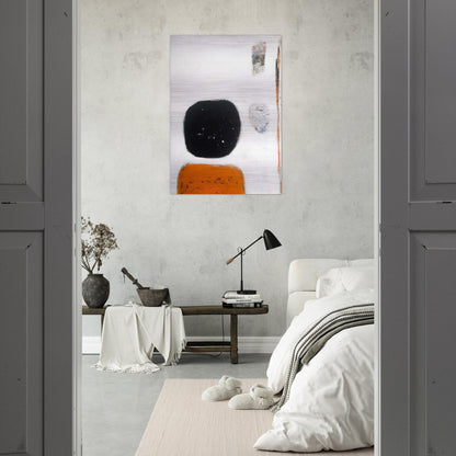 Orange, Black and White - 1960 - William Scott Brushed Aluminum Print - 70x100 cm / 28x40 inches | William Scott Aluminum Print | William Scott Prints