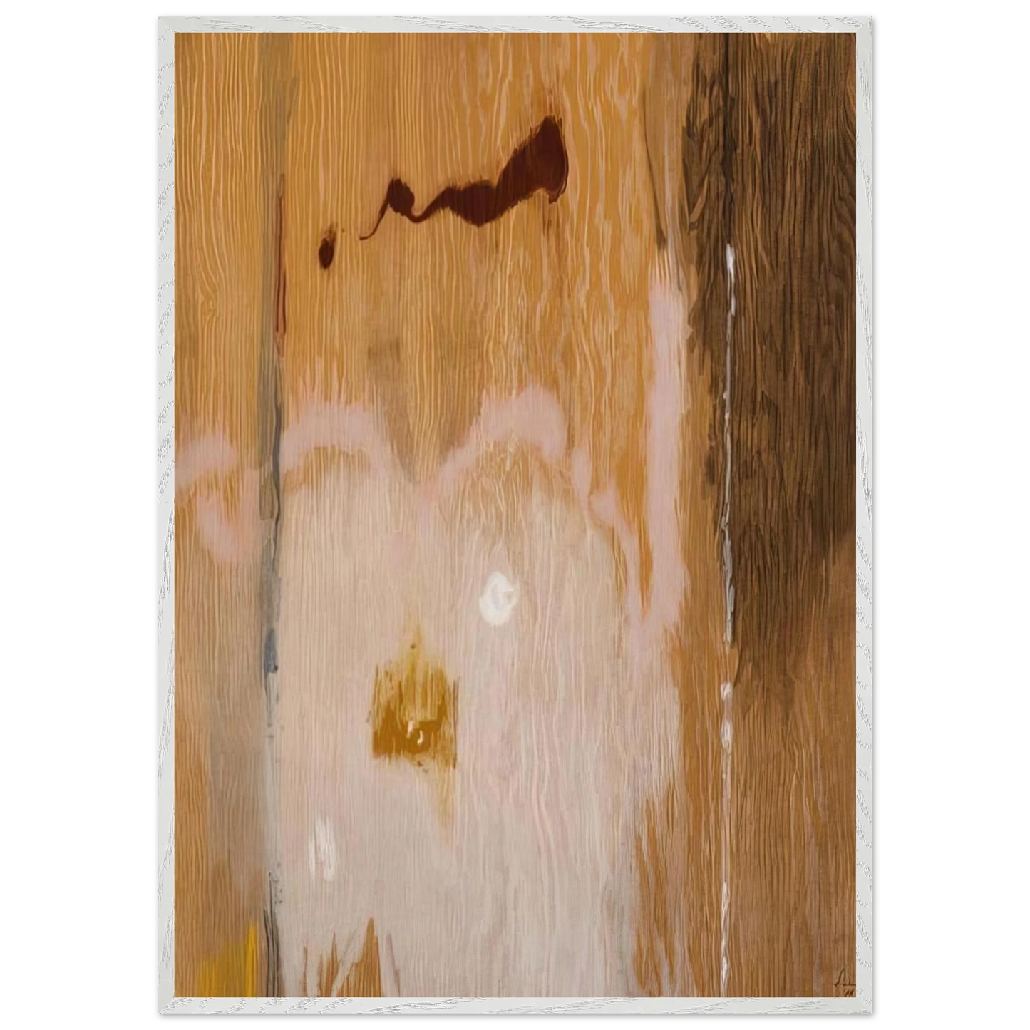 Helen Frankenthaler - Tales of Genji VI - 1998 Wall art - 30x45 cm / 12x18 inches - Premium Wooden Framed Poster With Fine Art Paper-canvas - White frame