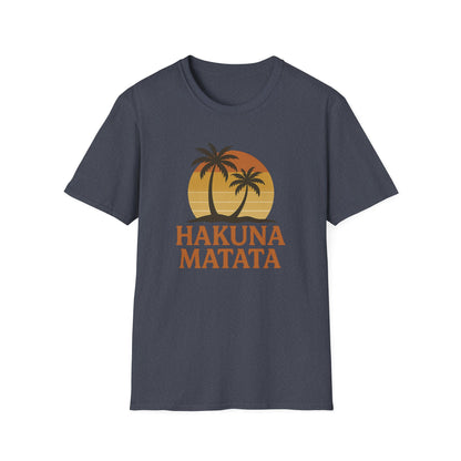 Camiseta con gráfico retro de Hakuna Matata, camiseta con vibra positiva "No Worries", camiseta vintage inspirada en los 90, camiseta con frase "Siéntete bien", regalo unisex