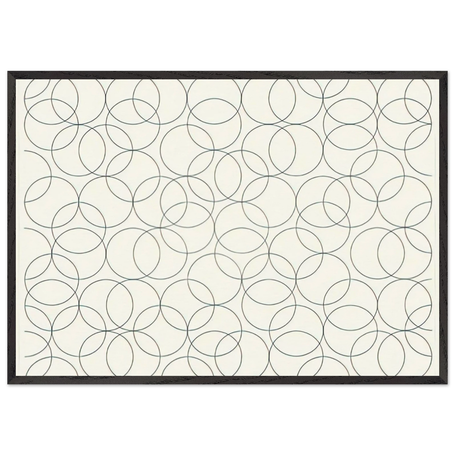 COMPOSITION WITH CIRCLES 5 2005 - Bridget Riley 70x100 cm / 28x40 inches Framed Art Print – Black Wooden Frame