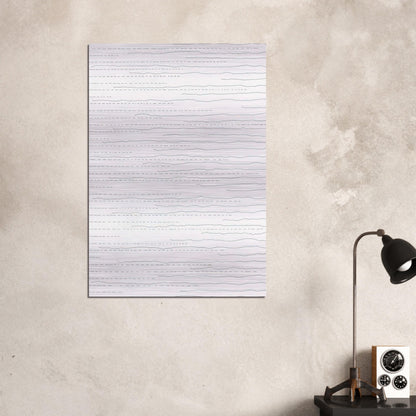 Alternate Not-Straight Lines From the Right Side and Broken Lines From the Left Side of Random Length - Sol LeWitt Brushed Aluminum Print - 70x100 cm / 28x40 inches | Sol LeWitt Aluminum Print | Sol LeWitt Prints