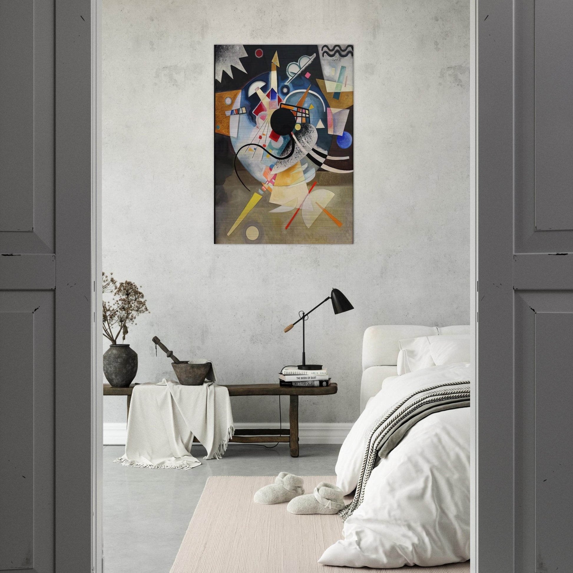 A CENTRE 1924 - Wassily Kandinsky Brushed Aluminum Print - 70x100 cm / 28x40 inches | Wassily Kandinsky Aluminum Print | Wassily Kandinsky Prints