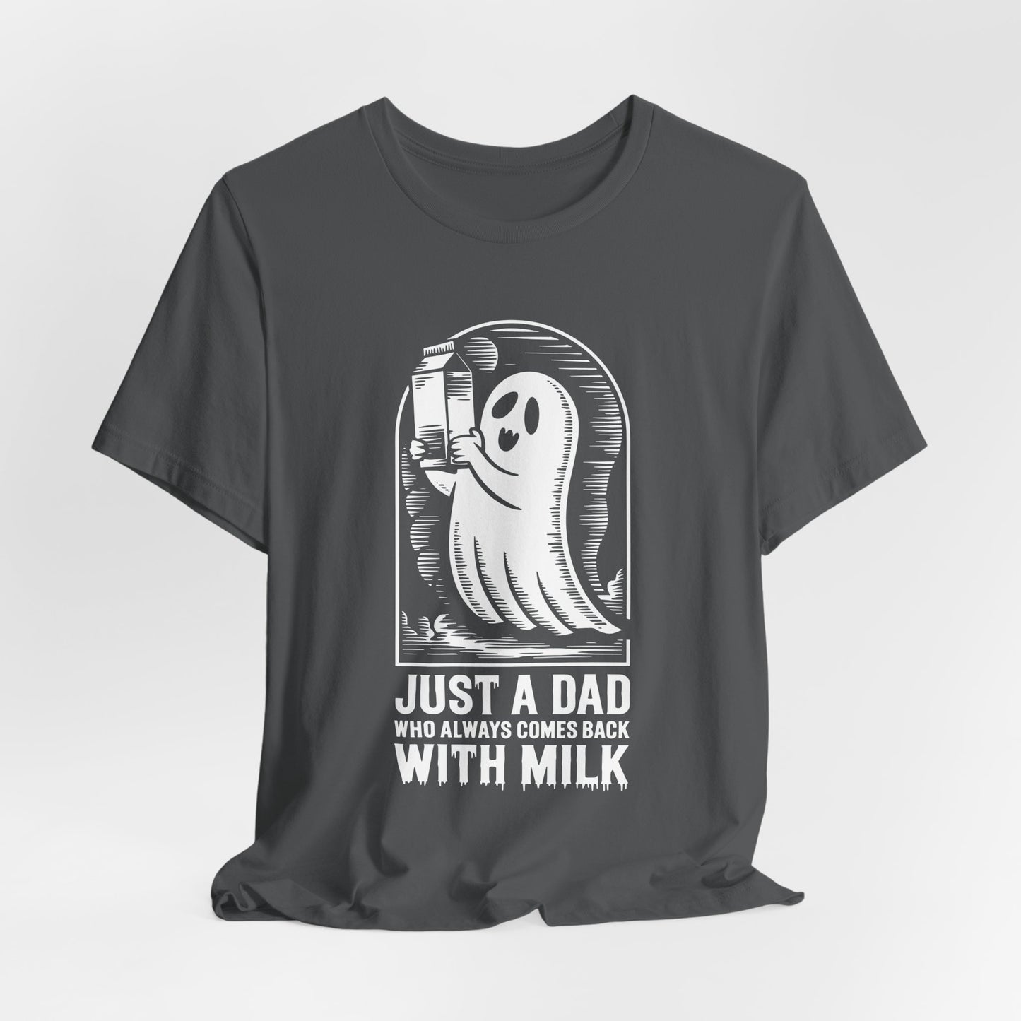 Solo un papá que siempre regresaba con leche camiseta de Halloween - Camiseta de manga corta unisex