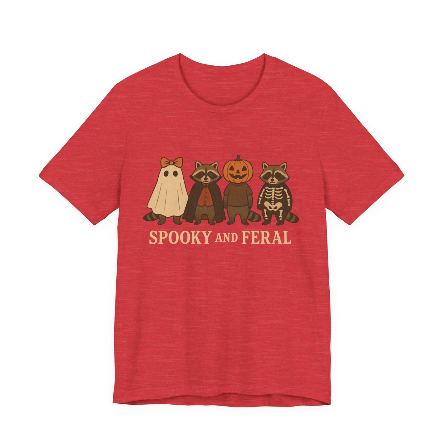 Camiseta de mapache espeluznante, divertida camiseta gráfica de Halloween, bonita camiseta vintage de otoño, moderna camiseta de Halloween para mujer, camiseta de mapache salvaje