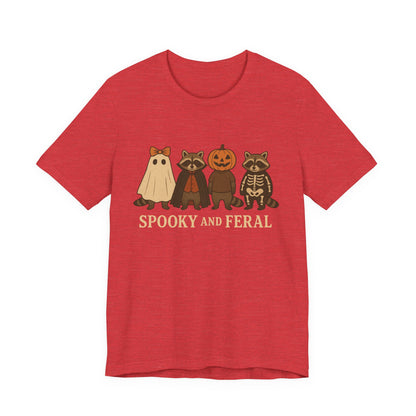 Camiseta de mapache espeluznante, divertida camiseta gráfica de Halloween, bonita camiseta vintage de otoño, moderna camiseta de Halloween para mujer, camiseta de mapache salvaje