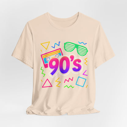 Música de la vieja escuela de los 90: ambiente arcade, clásico vintage de los 90. Camiseta retro de los 90 con la frase "Amo los años noventa".