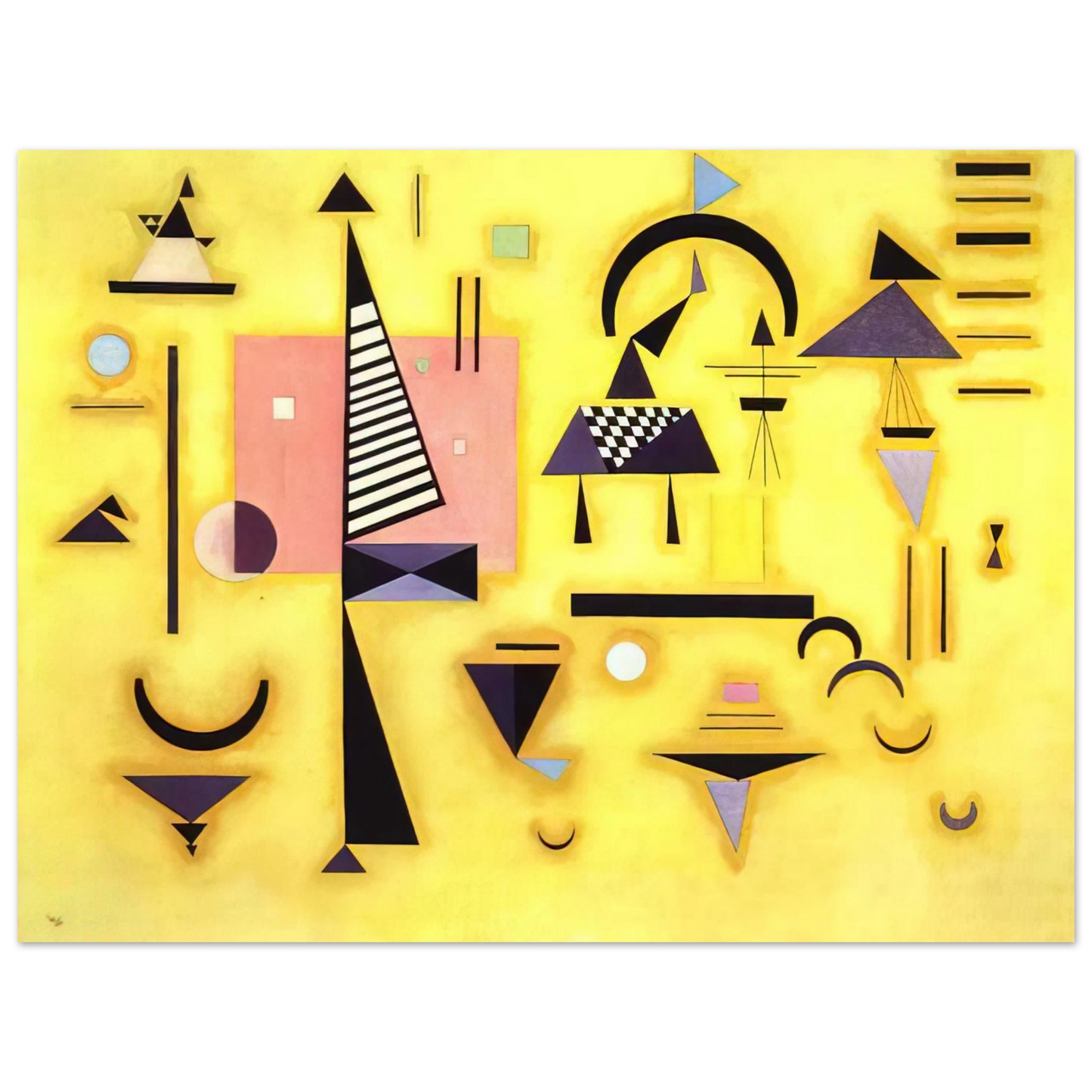 Wassily Kandinsky - DECISIVE PINK 1932  75x100 cm / 30x40inches Fine Art Poster