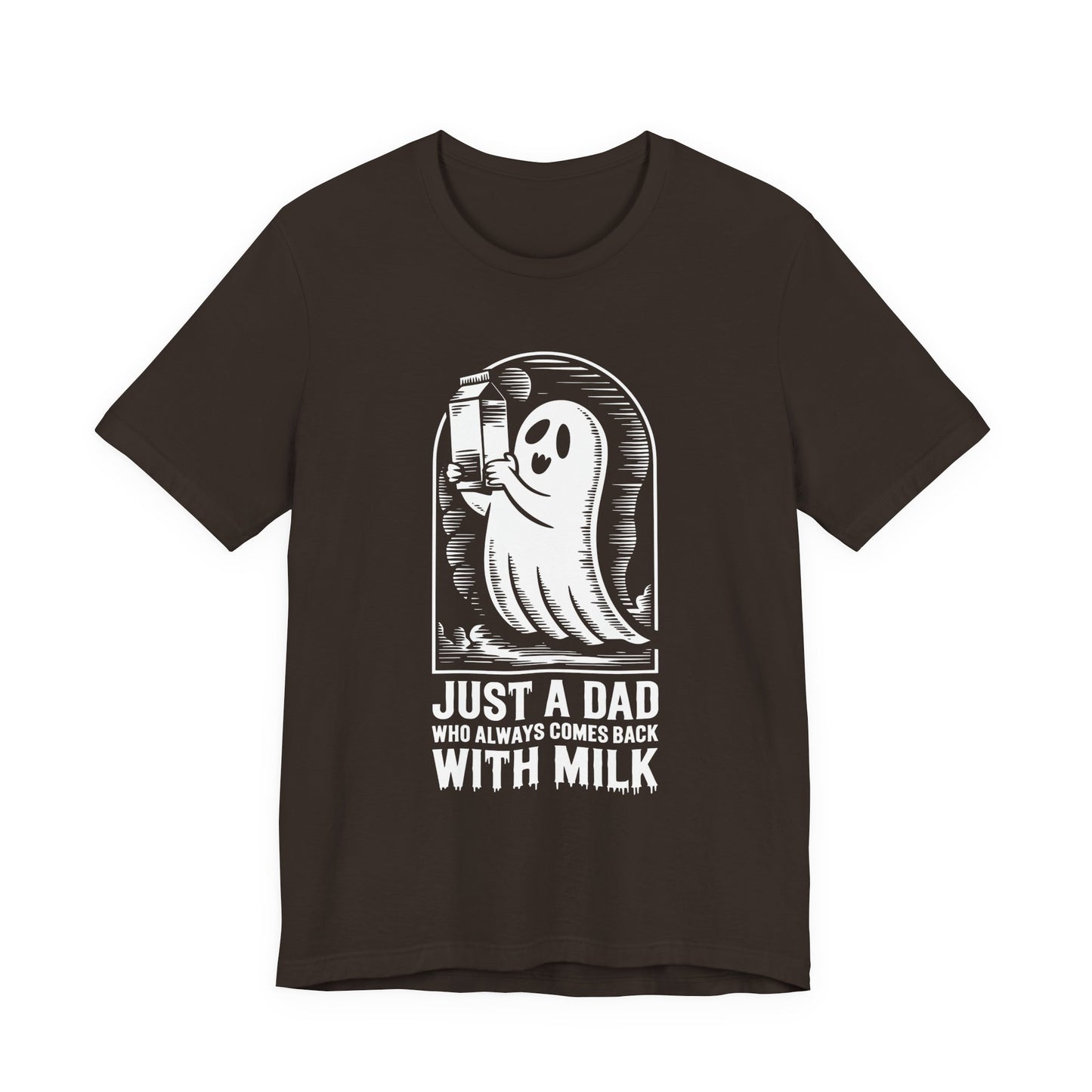 Solo un papá que siempre regresaba con leche camiseta de Halloween - Camiseta de manga corta unisex