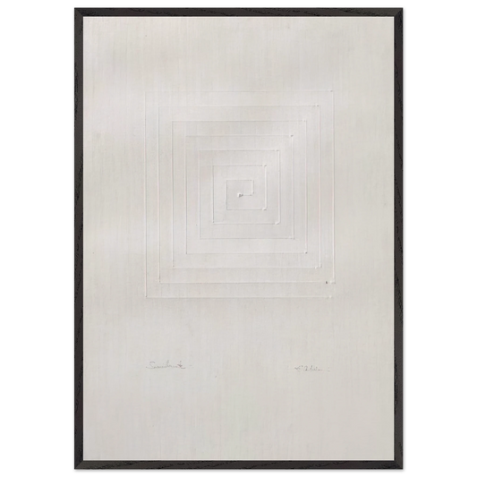 Similmente - Spatialism - Enrico Castellani 70x100 cm / 28x40 inches Framed Art Print – Black Wooden Frame