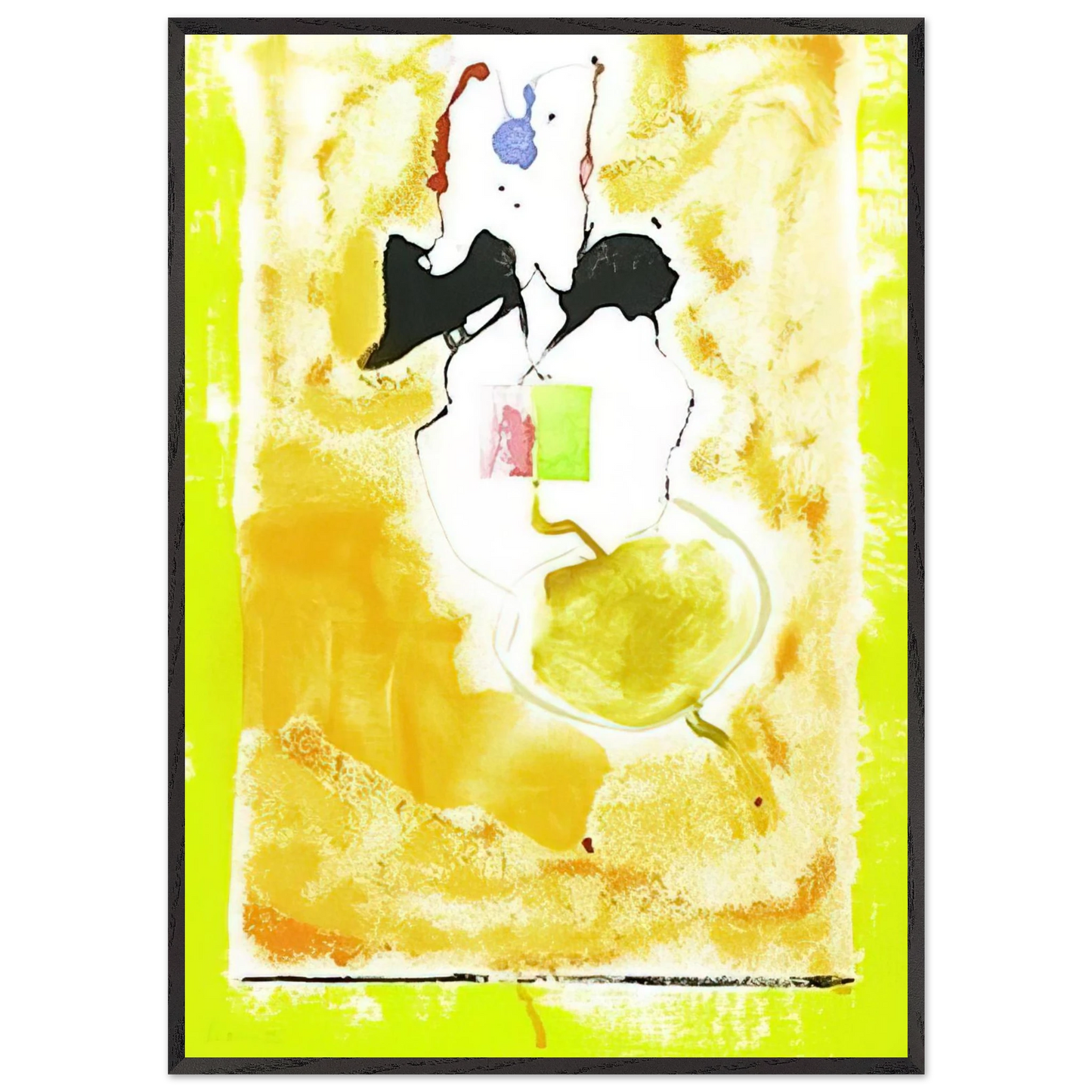 Helen Frankenthaler - Solar Imp - 2001 Wall art - 45x60 cm / 18x24 inches - Premium Wooden Framed Poster With Fine Art Paper-canvas - Black frame