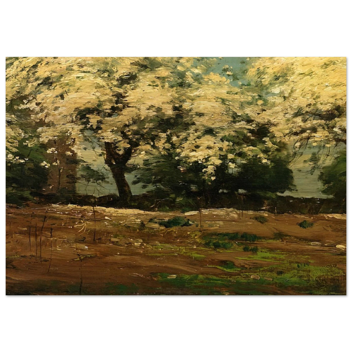 Blossoms - Childe Hassam Brushed Aluminum Print - 70x100 cm / 28x40 inches | Childe Hassam Aluminum Print | Childe Hassam Prints