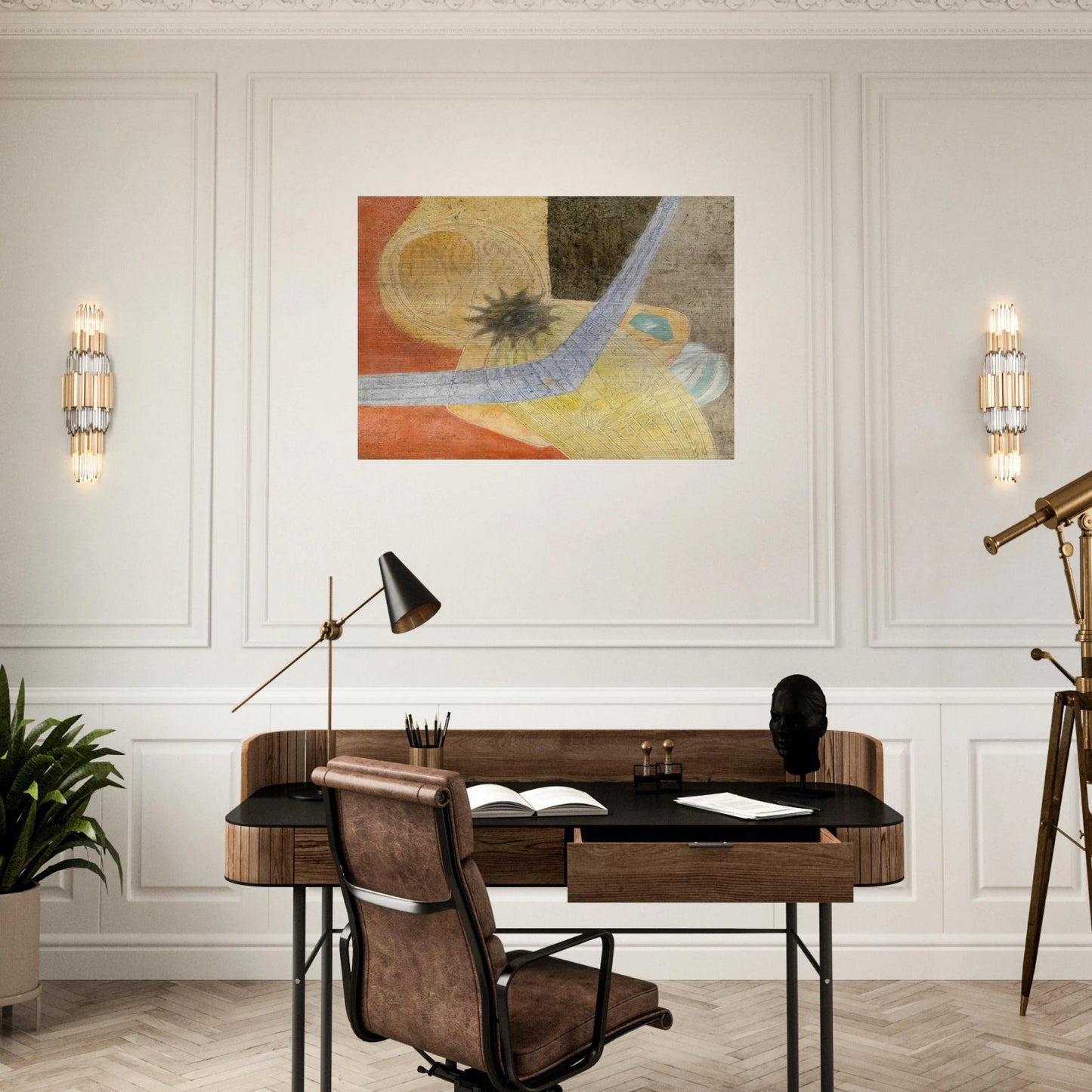 Composition - 1933 - John Ferren Brushed Aluminum Print - 70x100 cm / 28x40 inches | John Ferren Aluminum Print | John Ferren Prints