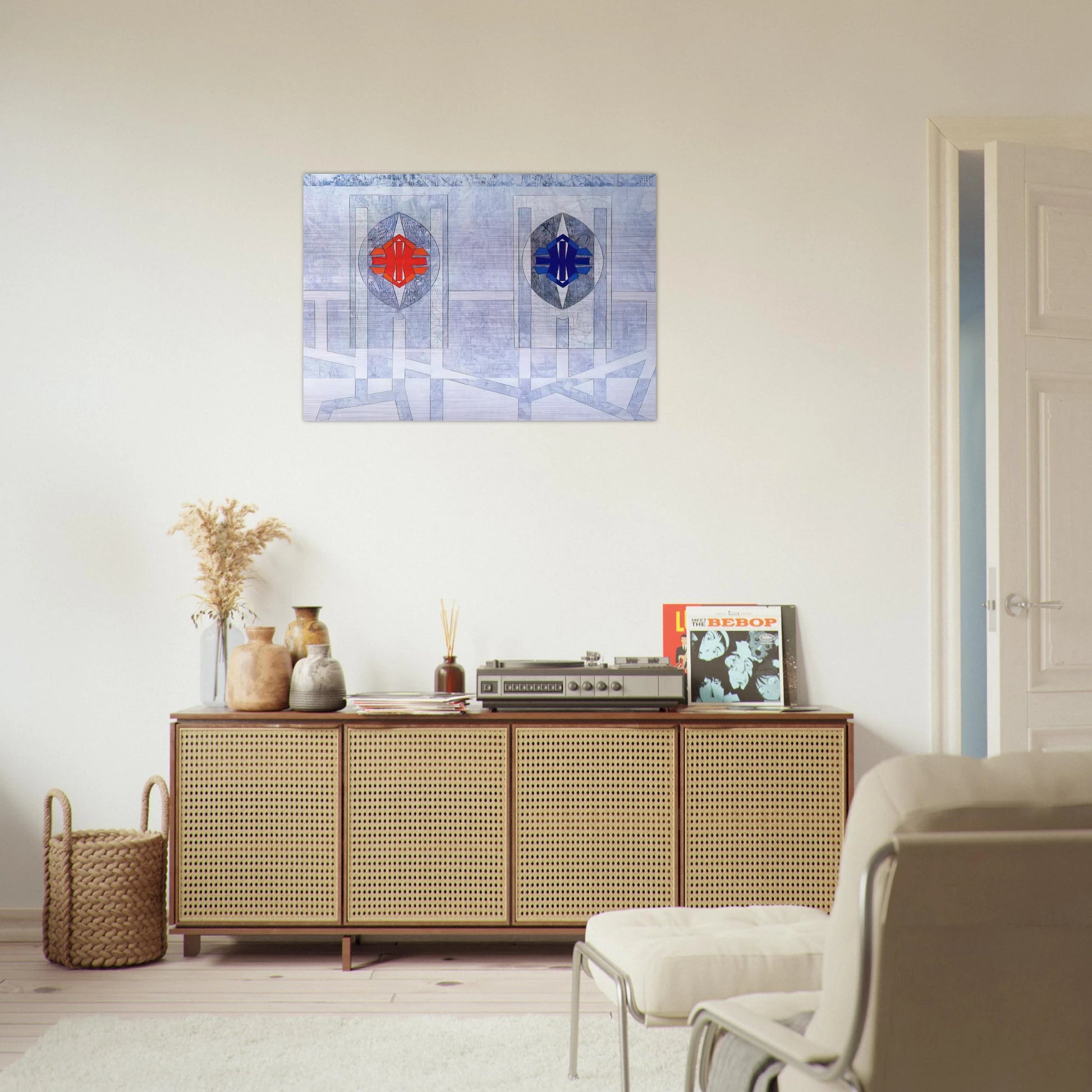 Twice - 1972 - Jimmy Ernst Brushed Aluminum Print - 70x100 cm / 28x40 inches | Jimmy Ernst Aluminum Print | Jimmy Ernst Prints