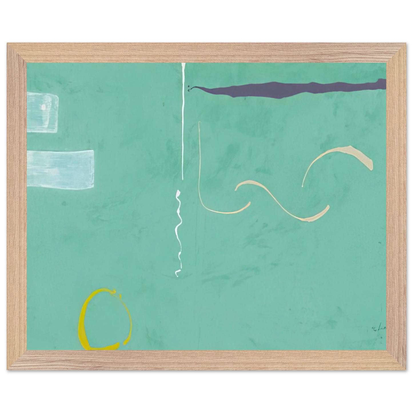 Helen Frankenthaler - Tahiti - 1989 Wall art - 21x29.7 cm / 8x12" - Premium Wooden Framed Poster With Fine Art Paper-canvas - Black frame