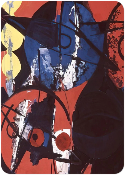 Blaufeuer - 1964 By Ernst Wilhelm Nay Pack of 10 Post Cards | Ernst Wilhelm Nay Post Cards | A6 (10.5 x 14.8 cm) - 4.1 x 5.8 inches