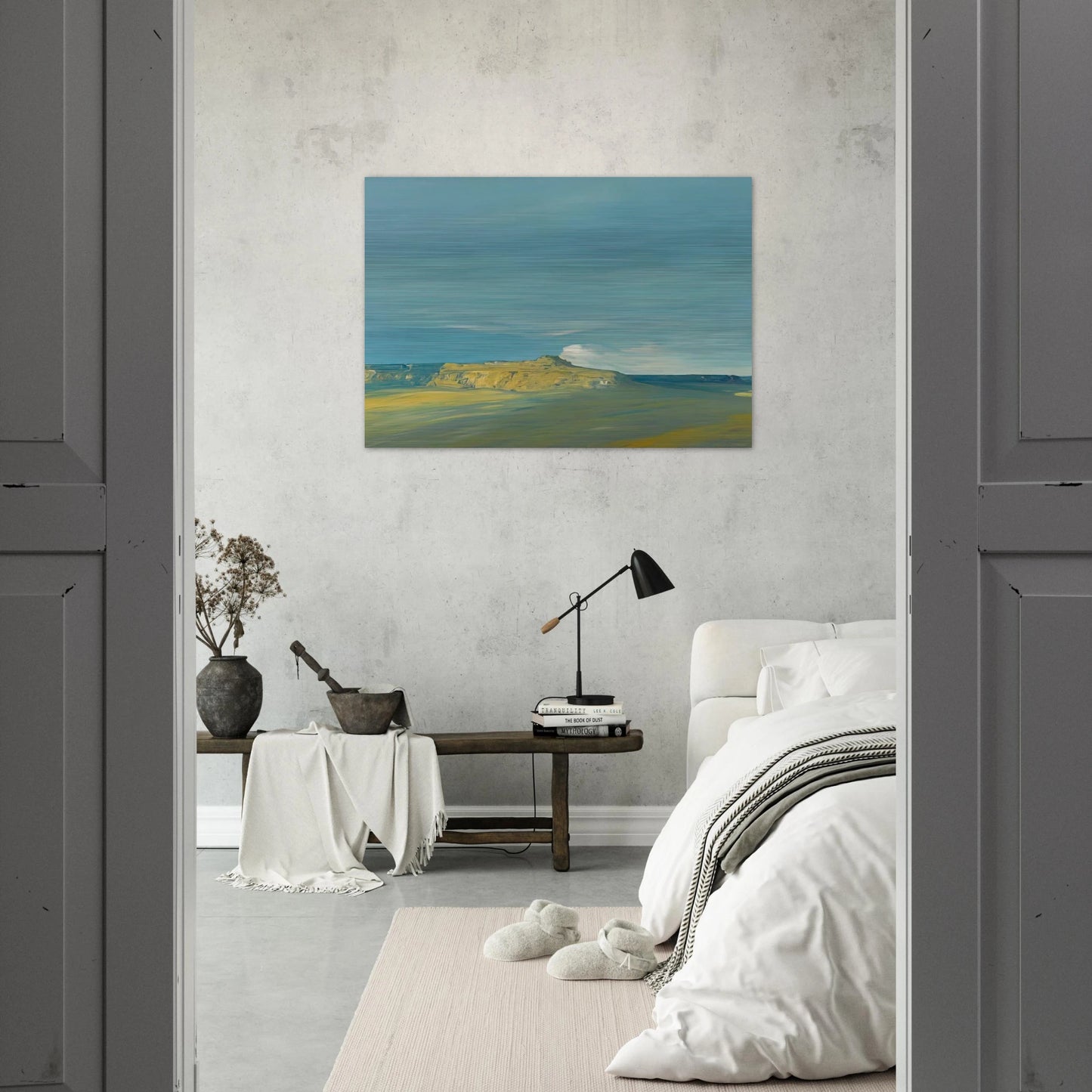 Oraibi, Hopi village, Arizona - Tonalism - Xavier Martinez Brushed Aluminum Print - 70x100 cm / 28x40 inches | Xavier Martinez Aluminum Print | Xavier Martinez Prints